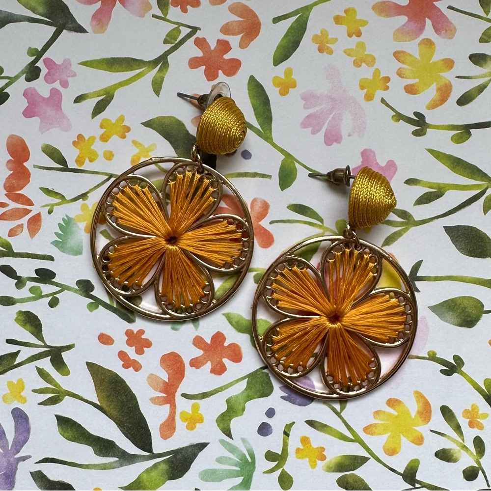 Yellow and Gold Earrings